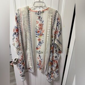 Maurices Floral Lightweight Kimono Cardigan